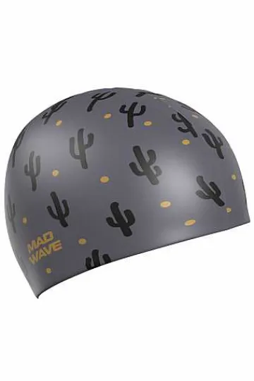 Silicone Swim Caps^Mad Wave Cactus Big
