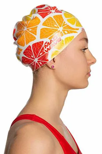 Silicone Swim Caps^Mad Wave Citrus