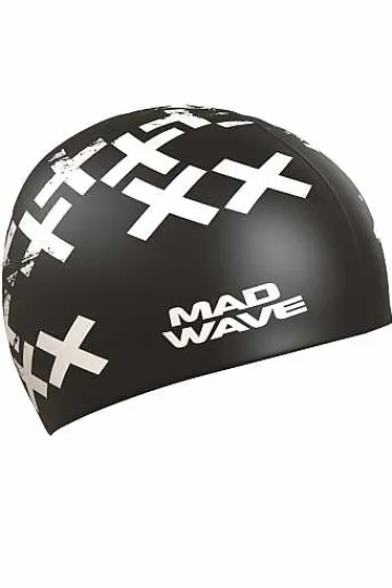 Silicone Swim Caps^Mad Wave Cross