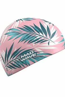 Silicone Swim Caps^Mad Wave Foliage Big