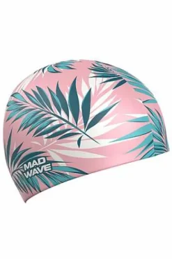 Silicone Swim Caps^Mad Wave Foliage Big