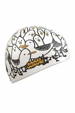 Silicone Swim Caps^Mad Wave Seagulls