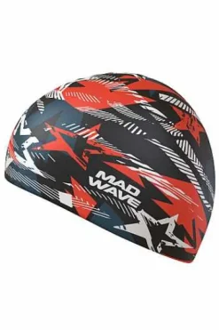 Silicone Swim Caps^Mad Wave Stars